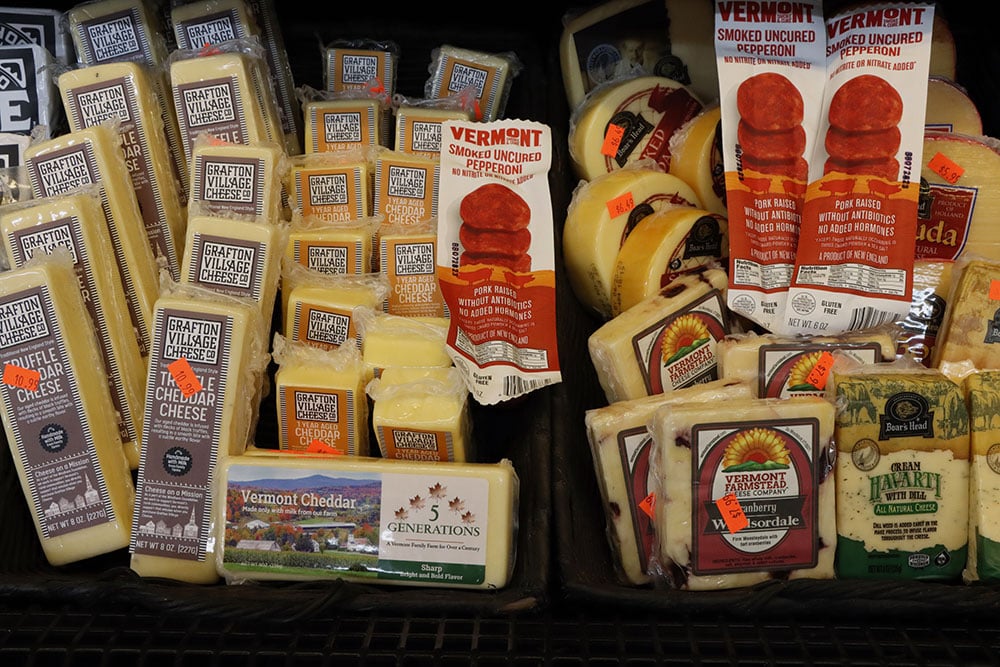 Local Vermont cheeses