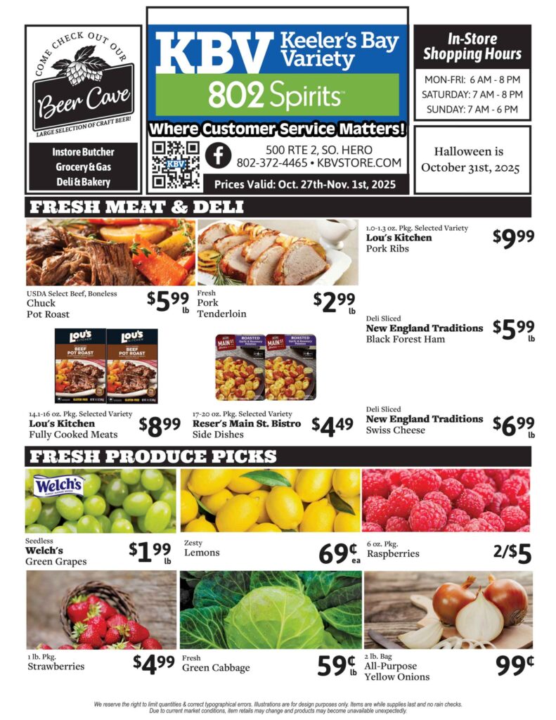 KBV specials Oct 27-Nov 1, 2025, page 1