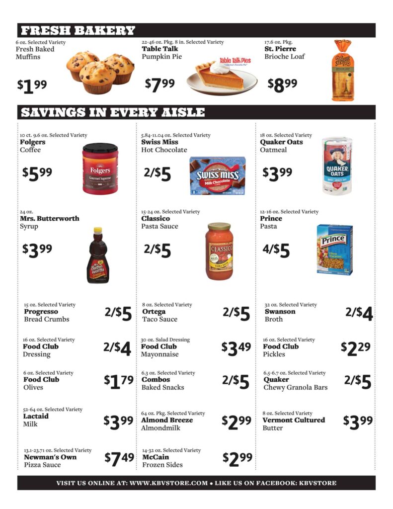 KBV specials Nov 3-8, 2025, page 2