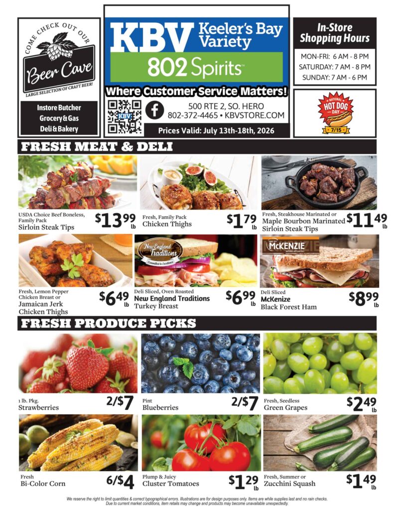 KBV specials July 13-18, 2026,pg 1