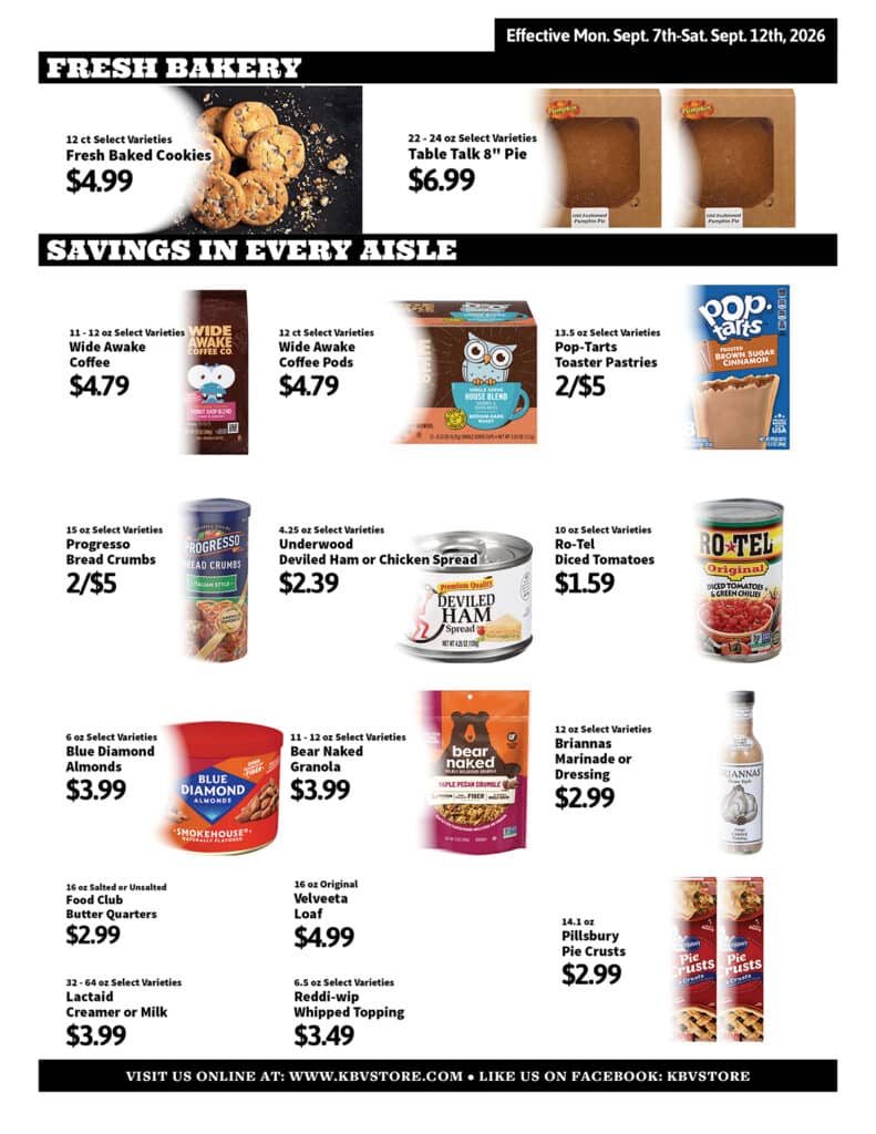 KBV specials Sept 7-12, 2026, page 2
