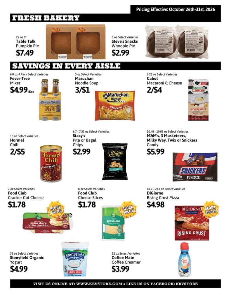 KBV specials Oct 26-31, 2026, pg 2