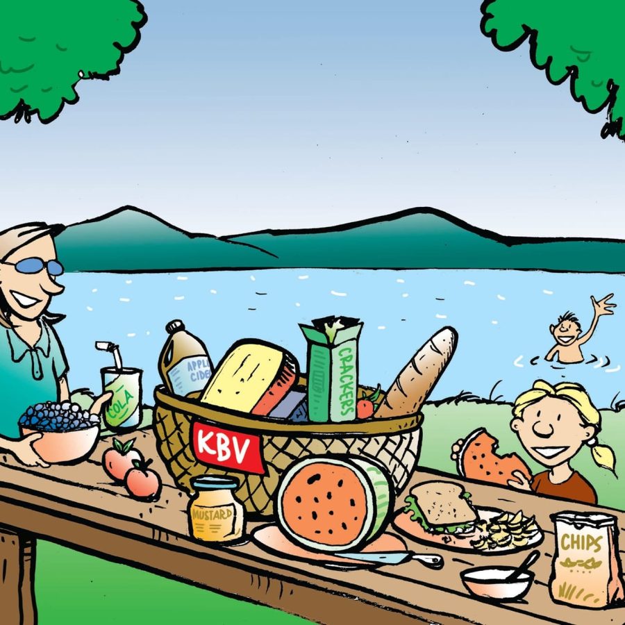 KBV summer picnic cartoon by Tim Newcomb